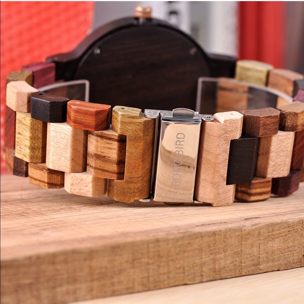 Mens Luxury Natural Colorful Wooden Watch (BRAND NEW) - Picture 3 of 8